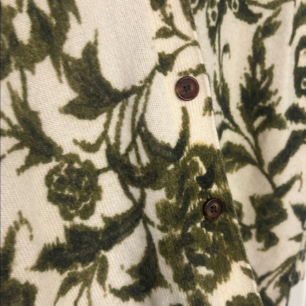 NEW FIGUE erika cardigan wool cashmere blend sweater in woodland green 698$ L - Picture 9 of 10